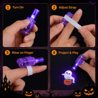 How to wear and use the finger projector lights