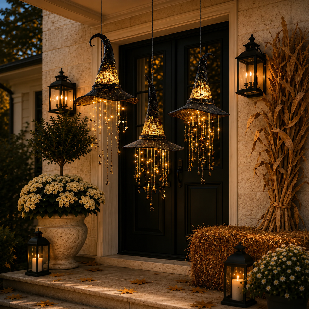 Enchanted Witch Hat Cascade Lights (Set of 3)