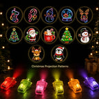 Christmas projector patterns on finger lights