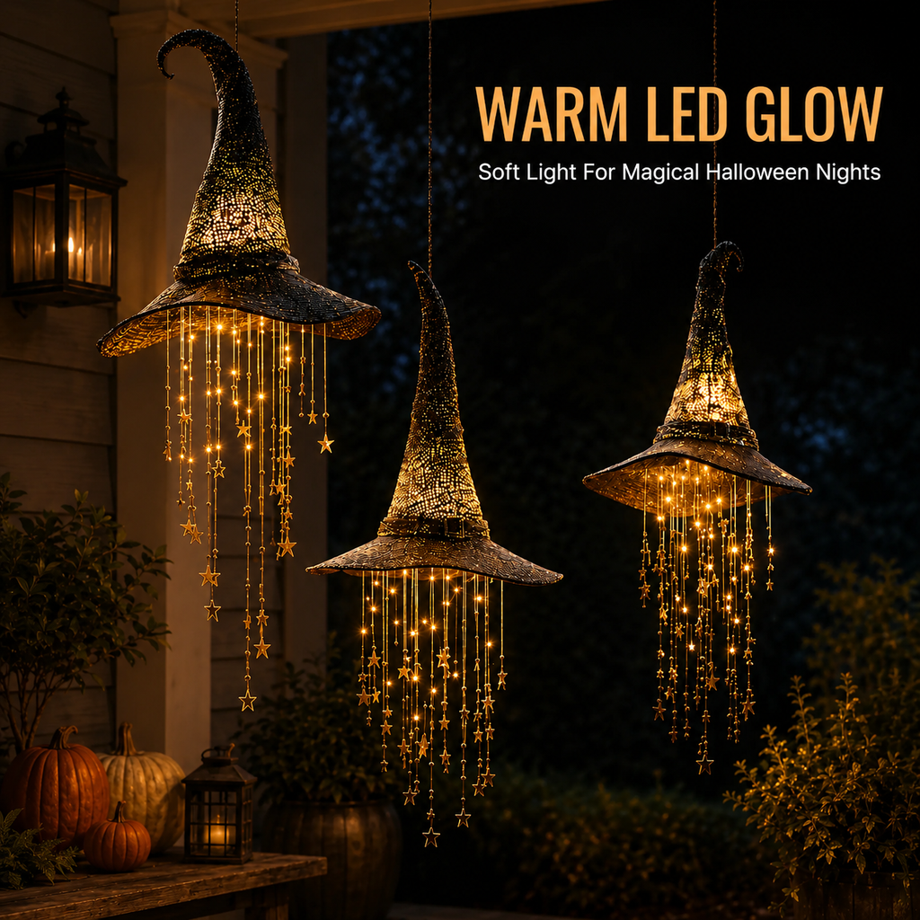Enchanted Witch Hat Cascade Lights (Set of 3)