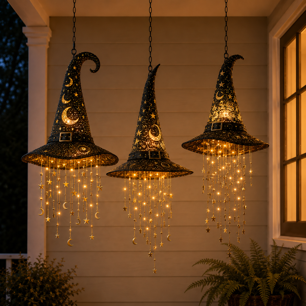 Enchanted Witch Hat Cascade Lights (Set of 3)