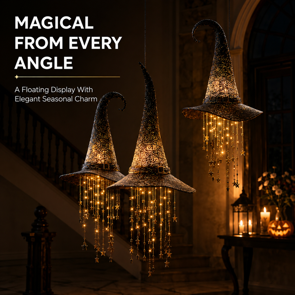 Enchanted Witch Hat Cascade Lights (Set of 3)
