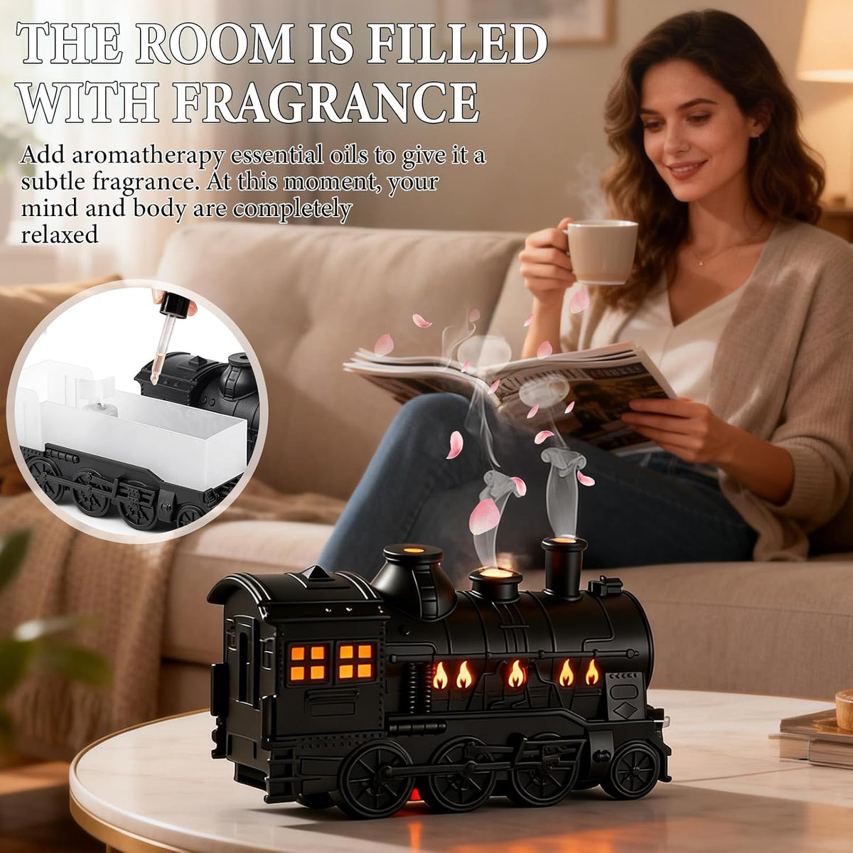 Haunted Ghost Train Mist Diffuser with Remote