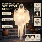 Light-Up Hanging Skeleton Ghost