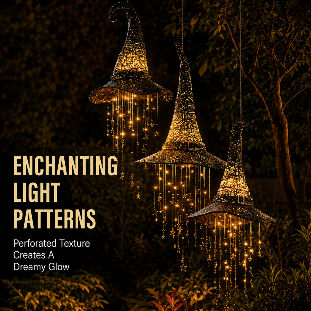 Enchanted Witch Hat Cascade Lights (Set of 3)
