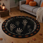Reaching Hands 3D illusion round rug
