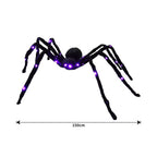 Giant Purple LED Spider Web with Mega Spider