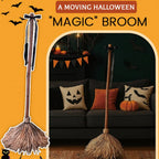A moving Halloween magic broom