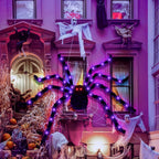Giant Purple LED Spider Web with Mega Spider