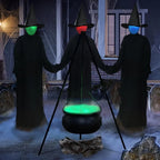 Cauldron scene with witch figures