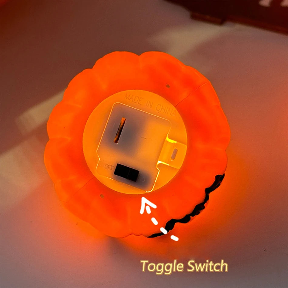 On/off switch under the pumpkin light