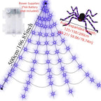 Giant Purple LED Spider Web with Mega Spider