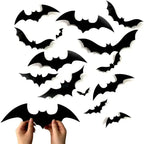 Assorted 3D paper bats in four sizes