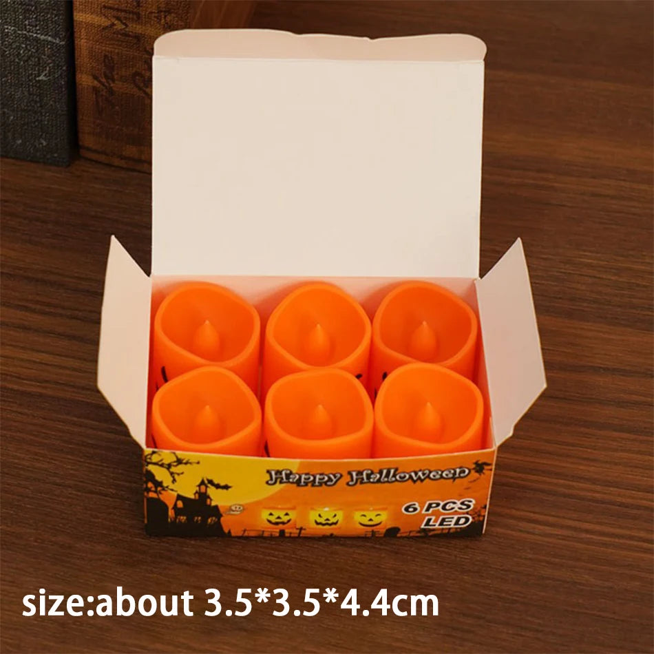 Mini set of 6 pumpkin lights