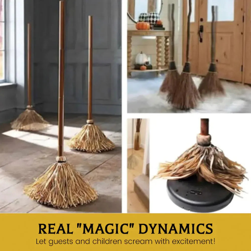The broom's swaying motion in action