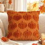Orange Pumpkin Patch pillow cover