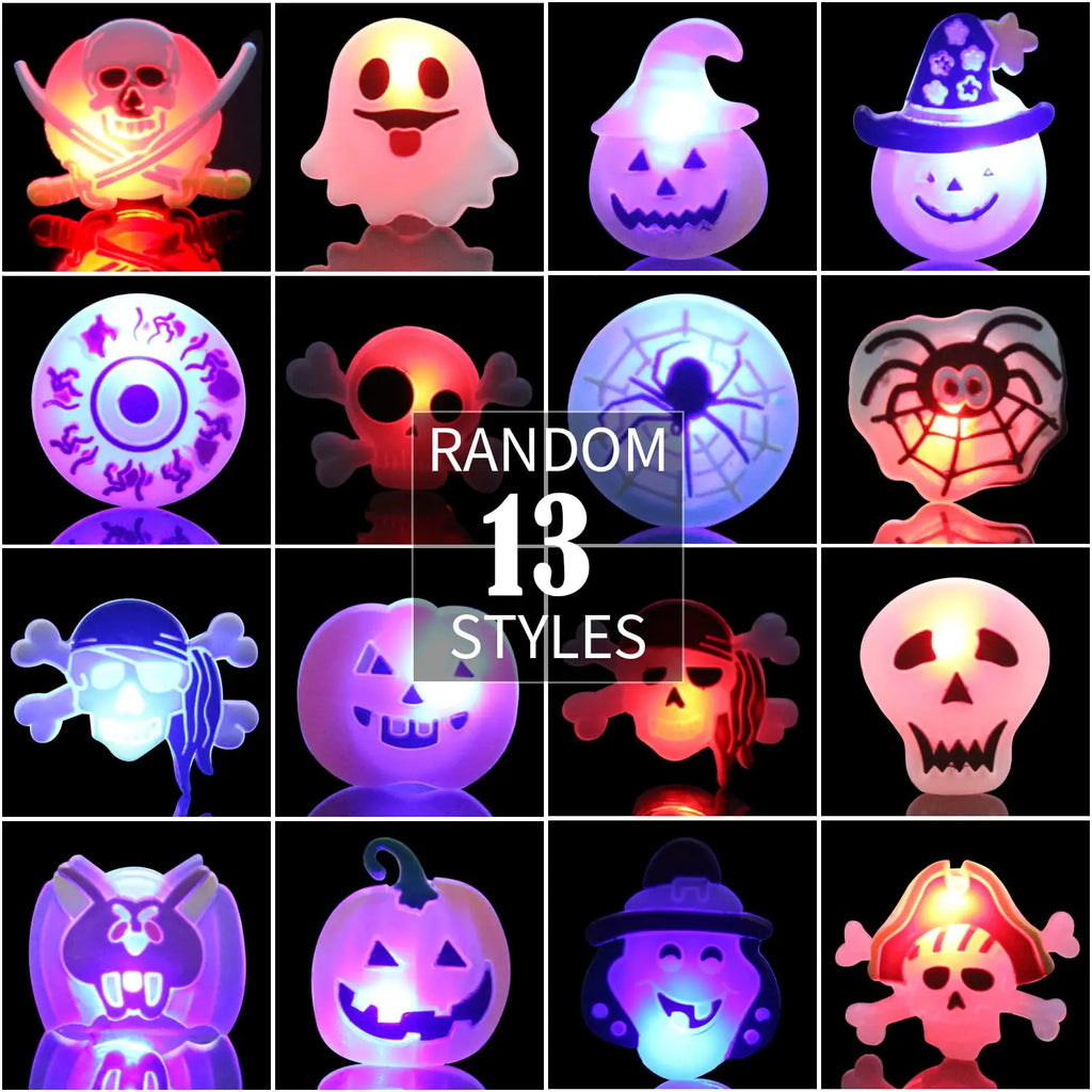 13 assorted Halloween ring designs
