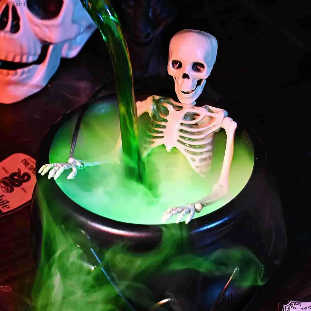 Witch's Bubbling Cauldron Mist Maker with Magic Pouring Bottle