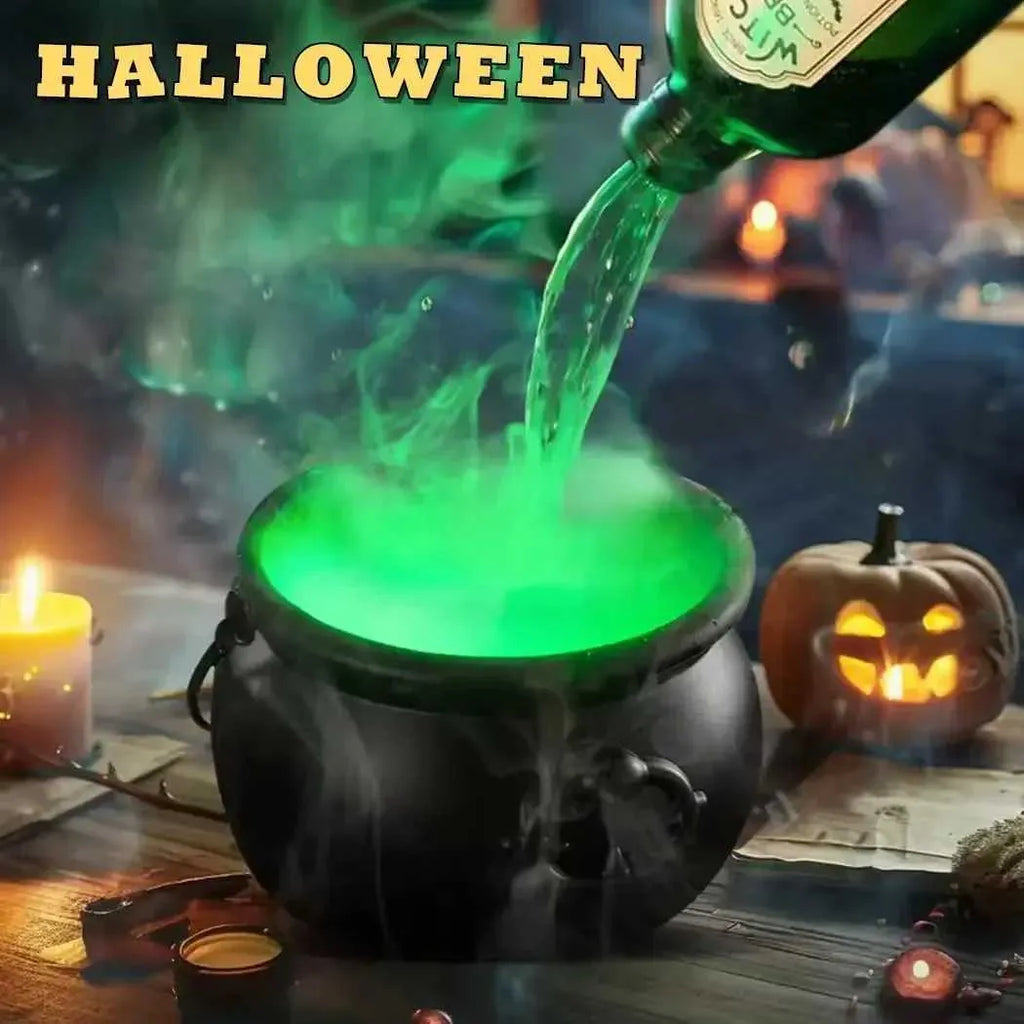 Witch's Bubbling Cauldron Mist Maker with Magic Pouring Bottle