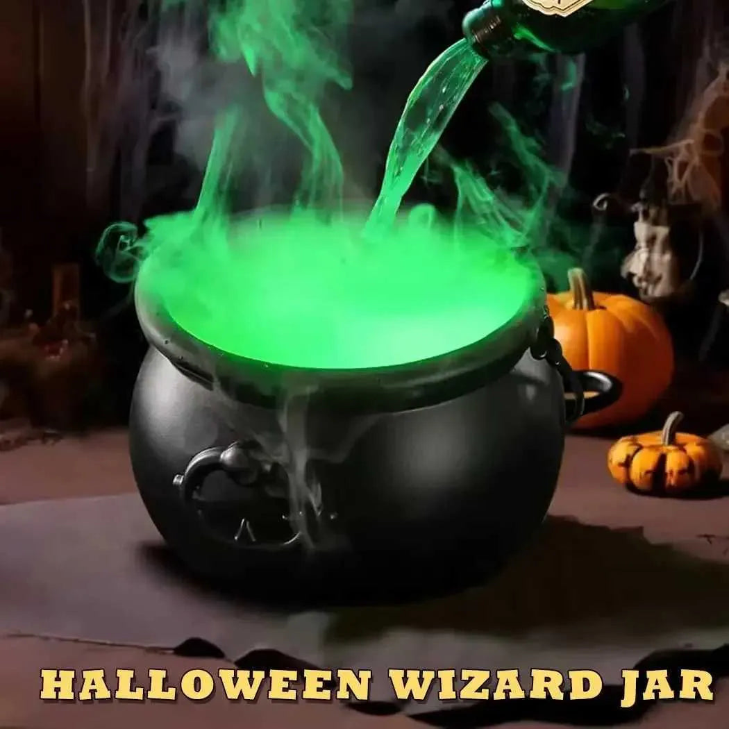 Witch's Bubbling Cauldron Mist Maker with Magic Pouring Bottle