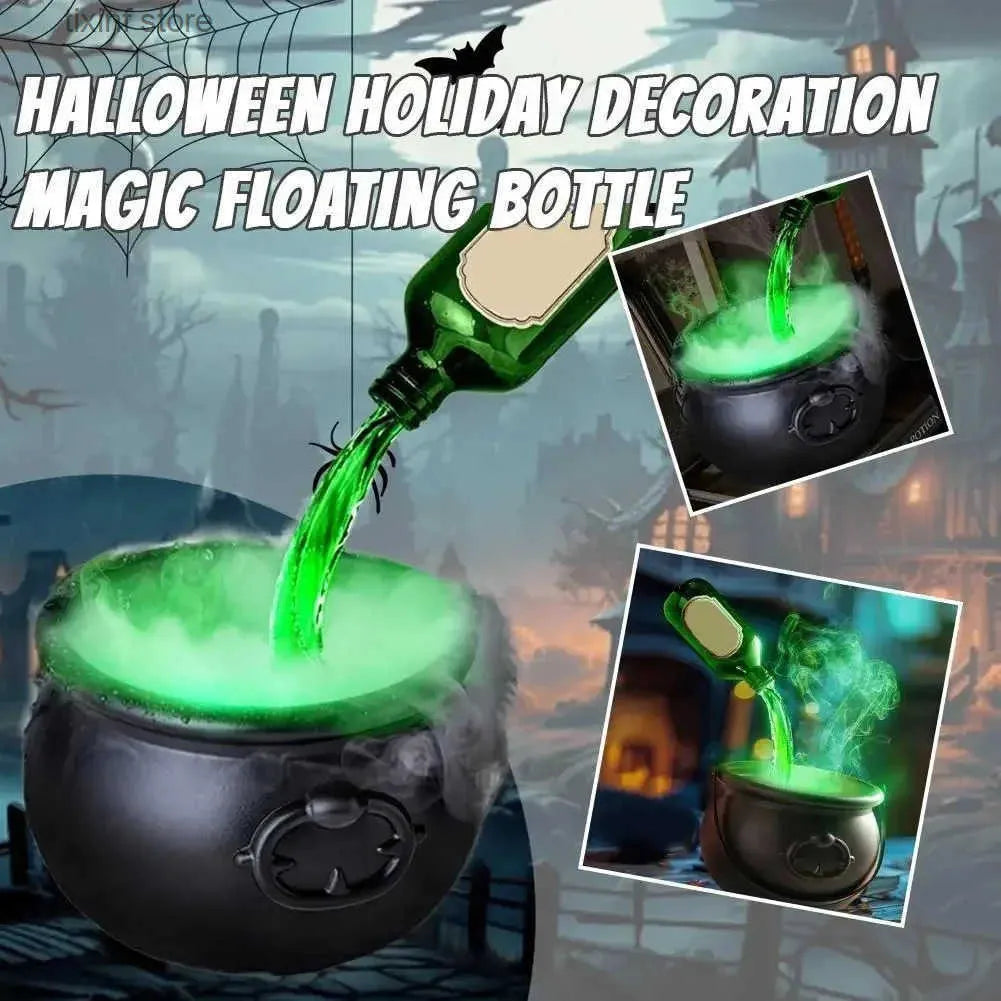 Witch's Bubbling Cauldron Mist Maker with Magic Pouring Bottle