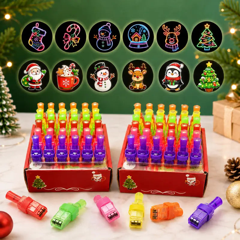 Christmas finger projector lights with festive patterns
