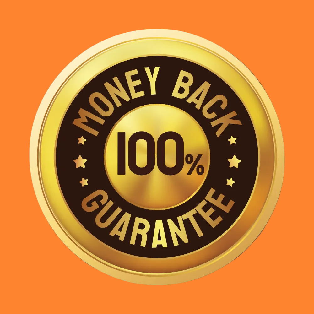 100% money back guarantee
